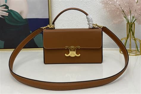 second hand celine|Celine triomphe leather bag.